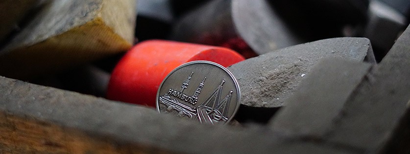 Hamburg Medaille in Kasten