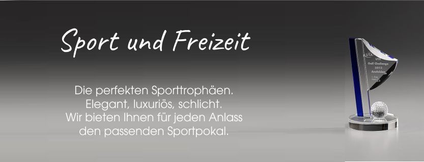 Acrylglas Trophäen mit Uhr